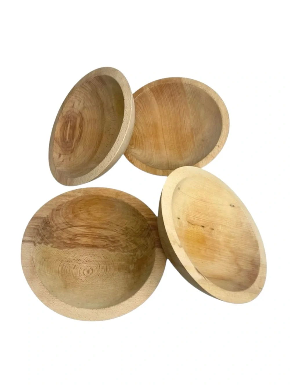 Vintage: Williams Sonoma 𖦹 Set of 4 Hand Carved Maple Salad Bowl 𖦹